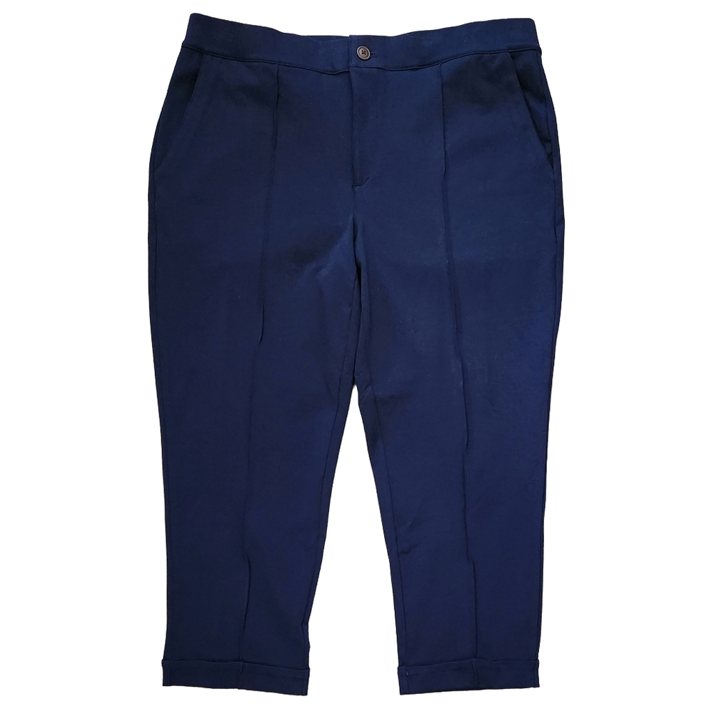 Lands' End Women's Navy Starfish Casual Pants, Petite Large, NWOT